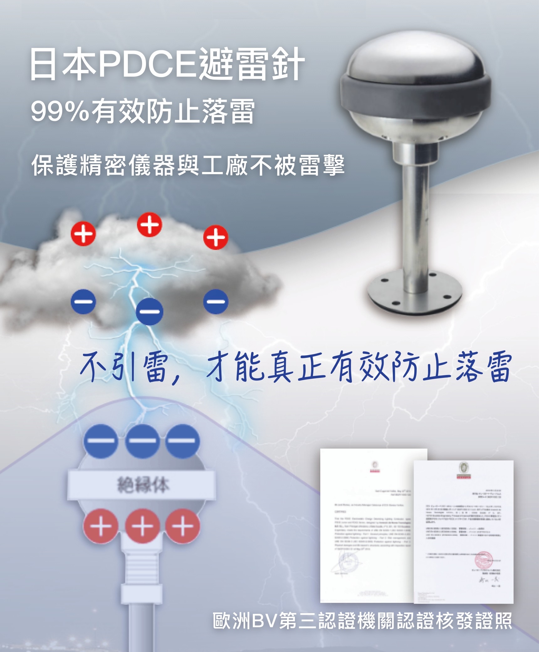 PDCE避雷針榮獲防災推獎-雷霆科技工程
